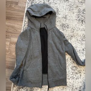 Grey lululemon jacket.